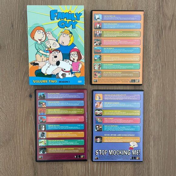Family Guy DVD TV Show Box Sets Volume 1, 2 Seasons 1, 2, 3 VERY GOOD 2003 - Picture 8 of 14